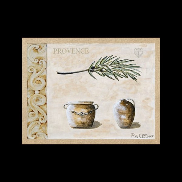 Set de Table - Branche d'olivier et poteries
